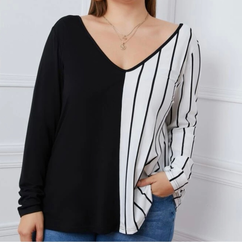 Brand New Black/white Long Sleeve - Bundle 5 items under $10 for $20